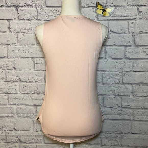 LE Chateau Pearl Embellished Chiffon Floral Print Sleeveless Top Size XXS - Picture 5 of 10